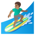 🏄🏽‍♂️ man surfing: medium skin tone display on Google